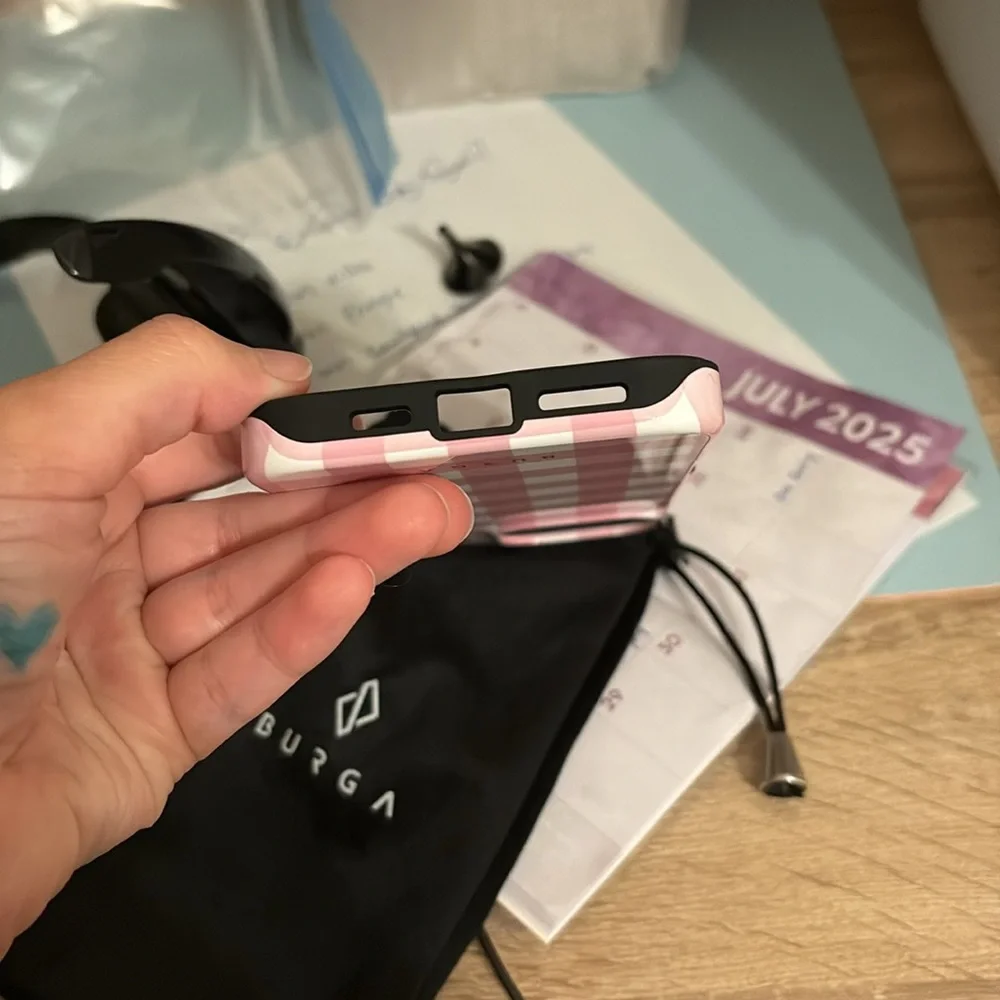 Pink Checkered iPhone 16 Pro Max Case